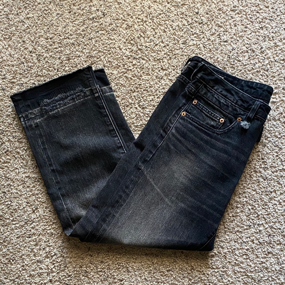 R13 Womens Black Straight Jeans